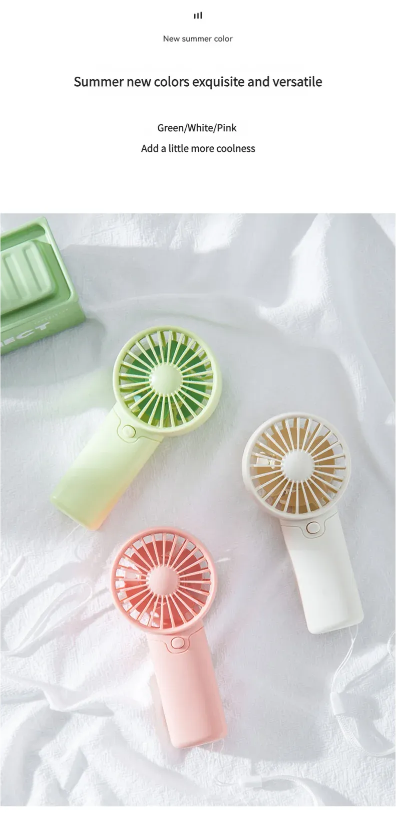 MEET SUN Portable Mini Fan - Lightweight AA Battery Handheld Air Cooler, Creative Pocket Fan for On-the-Go Cooling, Ideal for Travel and Personal Use showcase 9