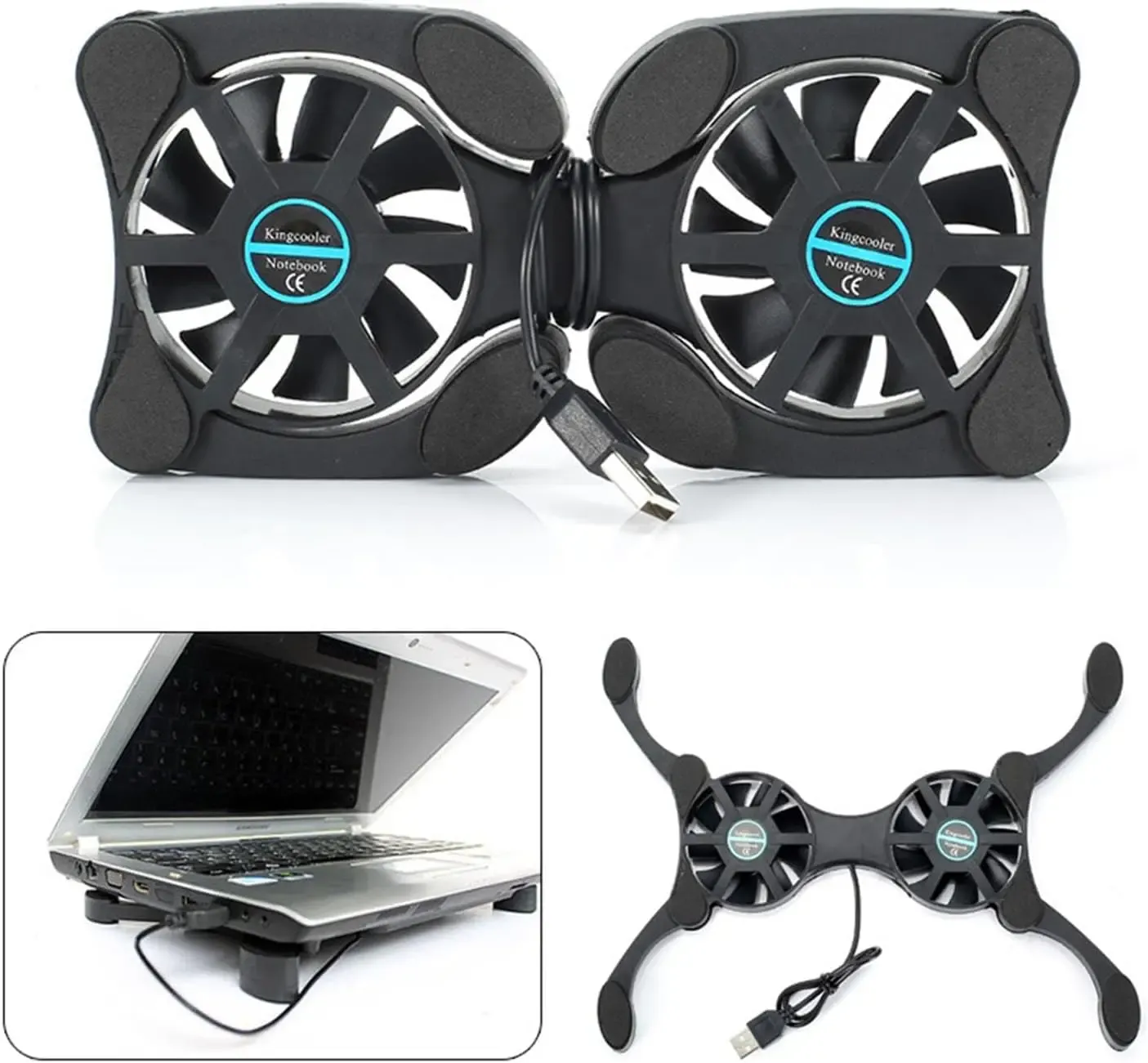 Ultra Slim USB Laptop Cooling Pad for 7-15" Laptops - Low Noise, Portable, Prevents Overheating, Gaming & Everyday Use thumbnail 5