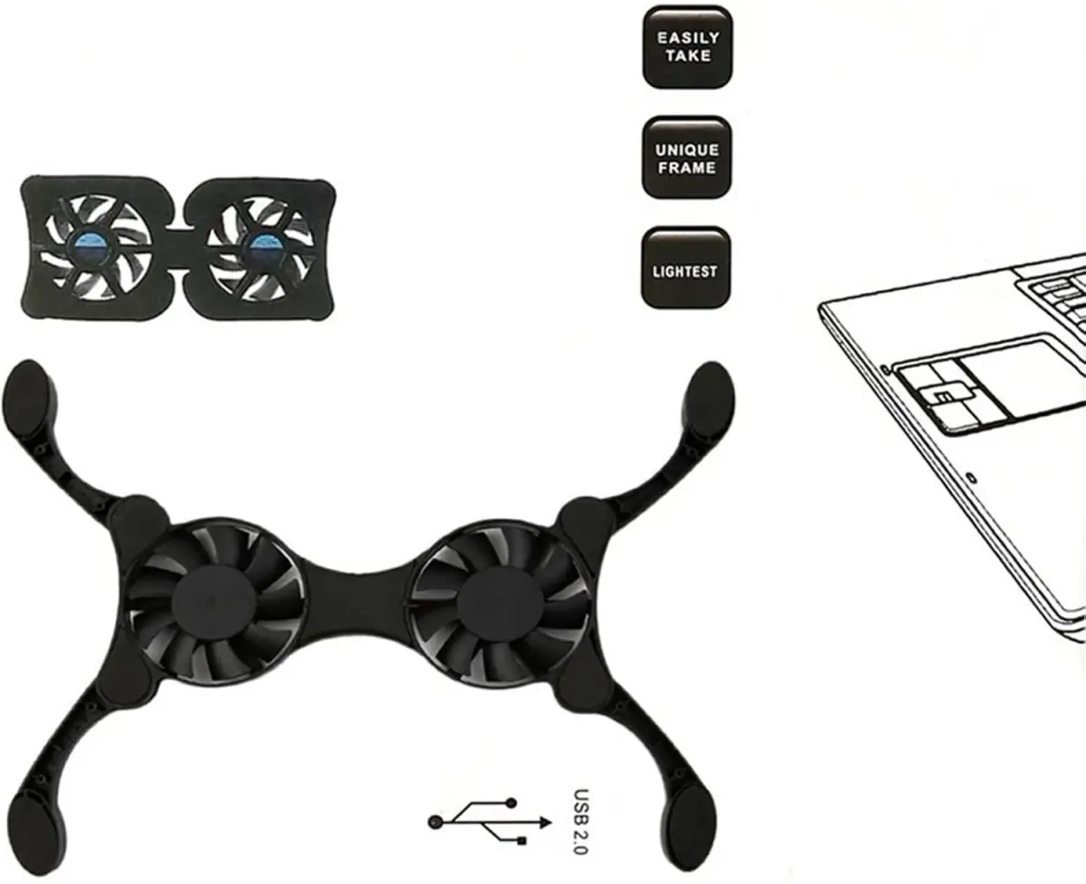 Ultra Slim USB Laptop Cooling Pad for 7-15" Laptops - Low Noise, Portable, Prevents Overheating, Gaming & Everyday Use showcase 10