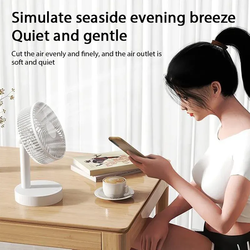 Portable USB Mini Electric Desk Fan - High Wind, Compact Cooling for Home, Dorm, Office - Personal Air Circulator Cooler thumbnail 5