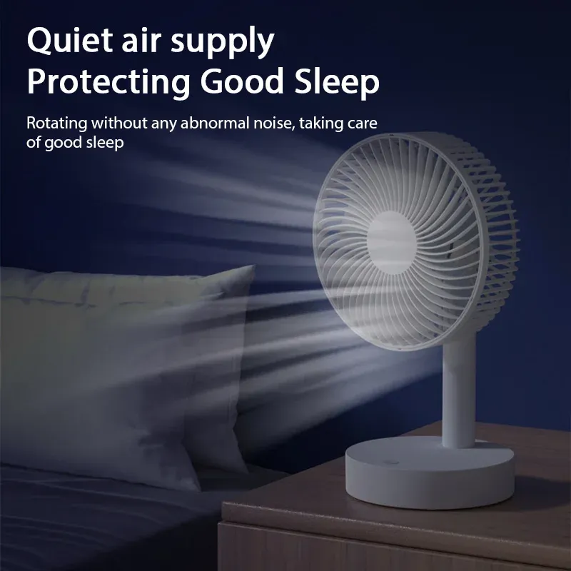Portable USB Mini Electric Desk Fan - High Wind, Compact Cooling for Home, Dorm, Office - Personal Air Circulator Cooler thumbnail 6