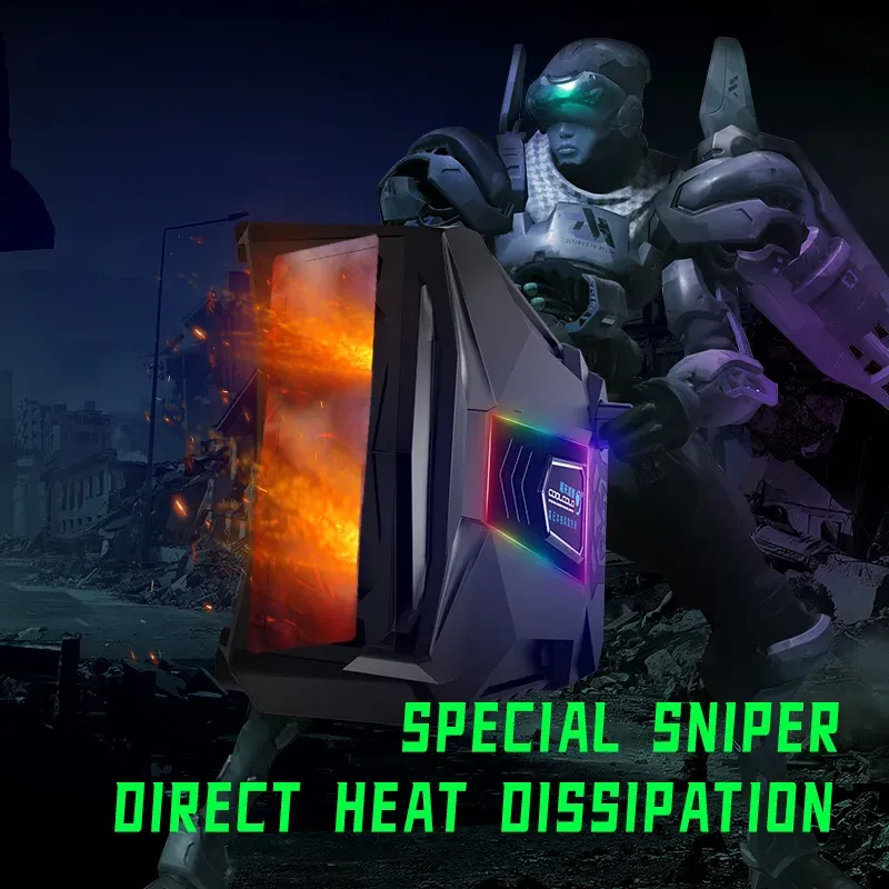 COOLCOLD Portable Vacuum Laptop Cooler USB External Extracting Cooling Fan for 15-17 Inch Notebooks - Fast Cooling, Game Style Design thumbnail 3