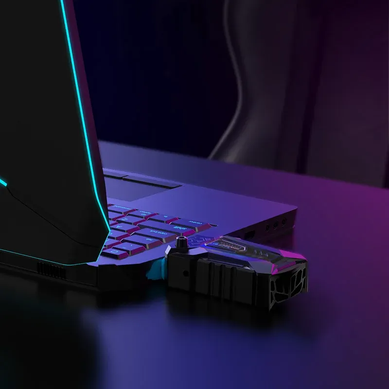 COOLCOLD Portable Vacuum Laptop Cooler USB External Extracting Cooling Fan for 15-17 Inch Notebooks - Fast Cooling, Game Style Design thumbnail 6