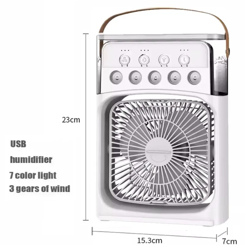 Portable 3-in-1 Air Cooler Fan Humidifier with 7 Color LED Night Light - Personal AC for Home & Office showcase 11