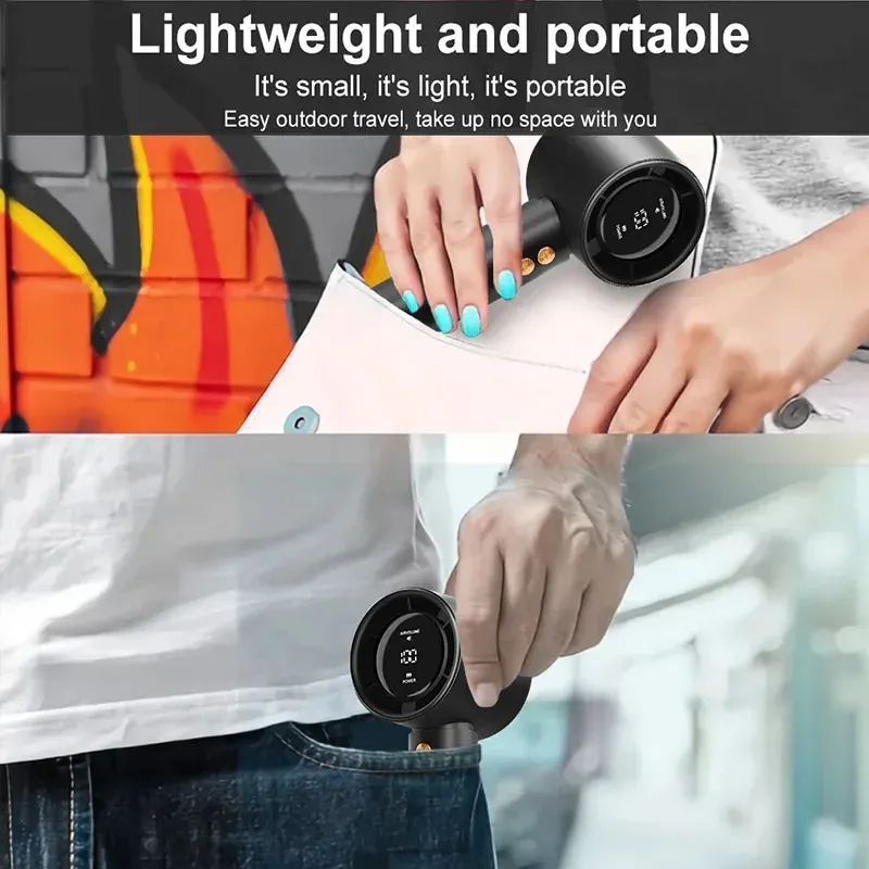 Portable Turbo Handheld Fan with 100-Speed Adjustment, High-Speed Mini Air Cooler for Home, Travel, and Outdoor Camping showcase 5