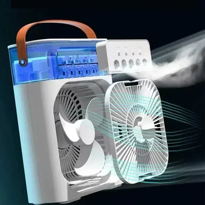 3-in-1 Portable Air Cooler Fan with Humidifier & 7-Color LED Night Light - Personal Air Conditioner for Home, Office, Summer Cooling & Winter Humidification showcase 2