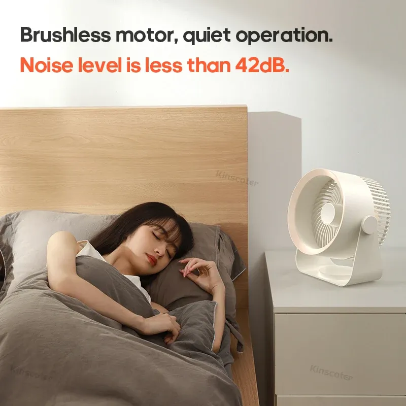 KINSCOTER Wireless Portable Electric Fan Circulator - Quiet Desktop, Wall, Ceiling Mount Air Cooler with 15-Hour Battery Life, USB Charging showcase 10