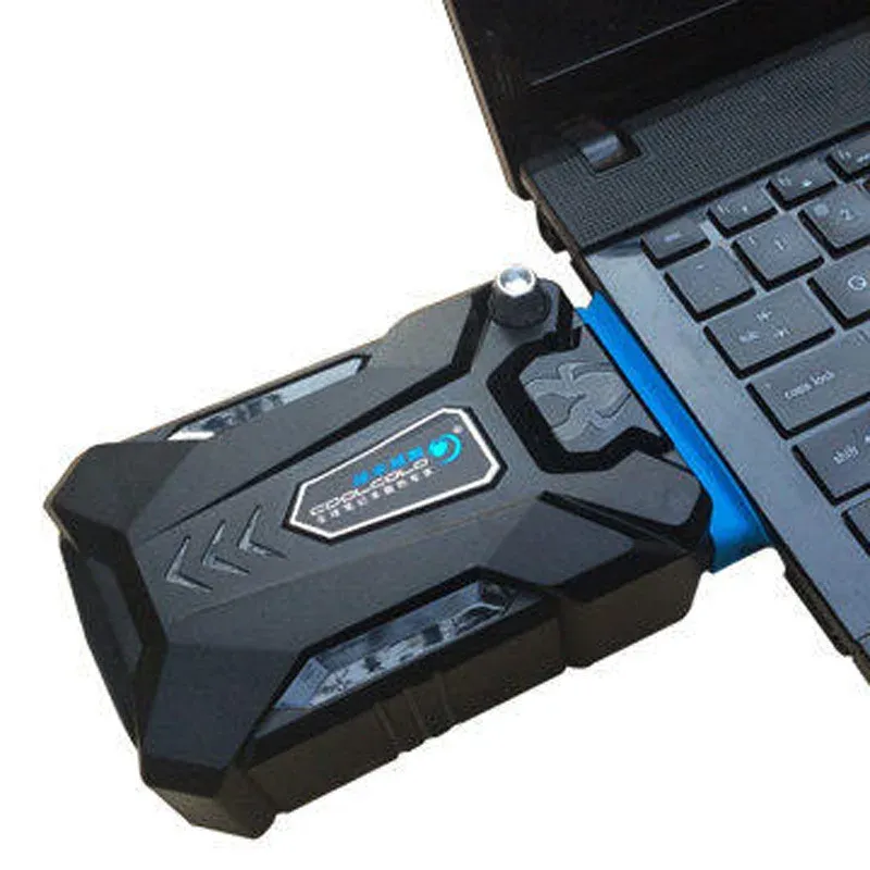 Portable Vacuum Laptop Cooler USB External Extracting Cooling Fan for 15-17 Inch Laptops - Fast Cooling, Adjustable Speed, Game Style Design thumbnail 5