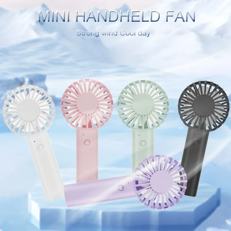 Portable Handheld Mini Fan - USB Rechargeable, Compact Desktop Air Cooler for Travel, Outdoor Cooling, and Personal Use