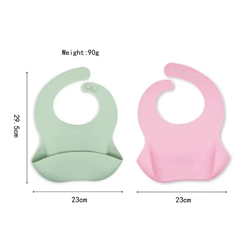 3D Waterproof Silicone Baby Bib with Cute Cartoon Animal Print - Adjustable Soft Feeding Bib for Girls and Boys thumbnail 4