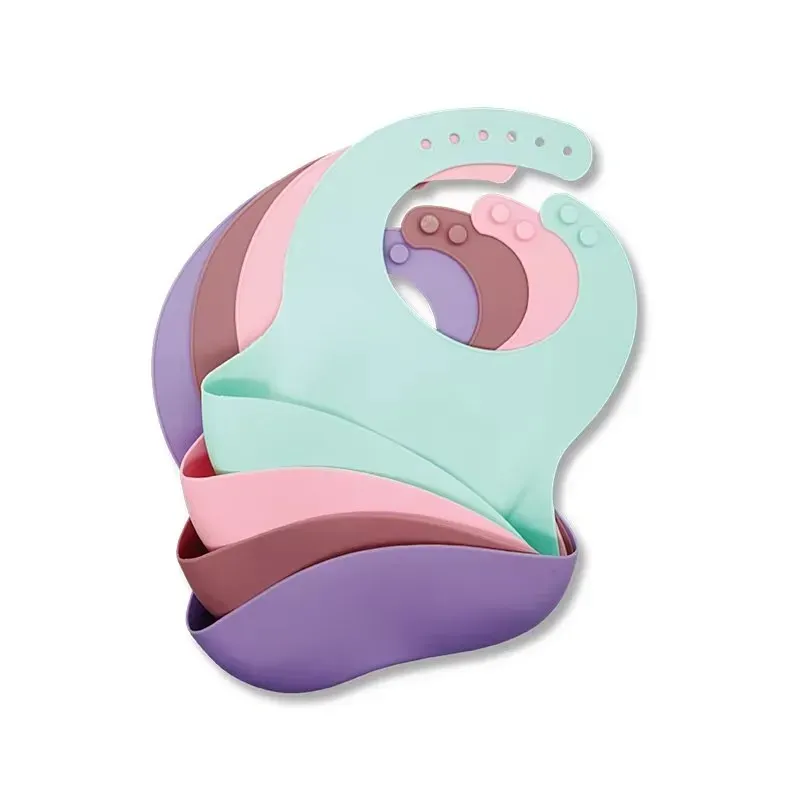 3D Waterproof Silicone Baby Bib with Cute Cartoon Animal Print - Adjustable Soft Feeding Bib for Girls and Boys thumbnail 5