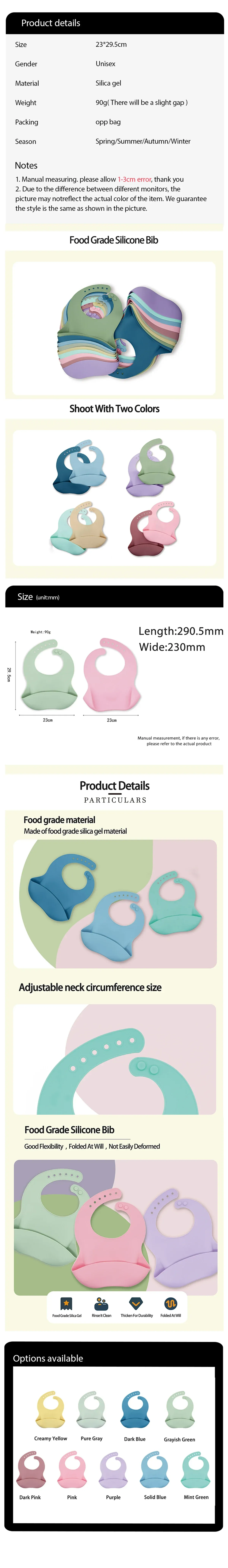 3D Waterproof Silicone Baby Bib with Cute Cartoon Animal Print - Adjustable Soft Feeding Bib for Girls and Boys showcase 1