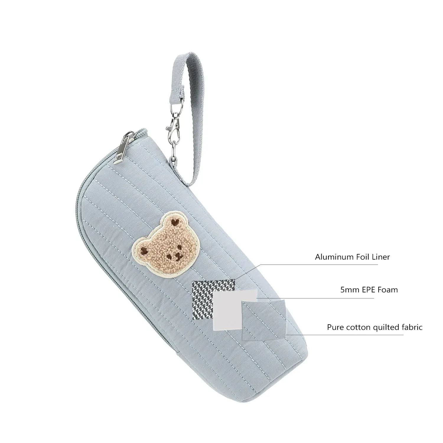 Portable Cartoon Baby Bottle Warmer Bag Insulated Aluminum Foil Stroller Hanging Bag for Infant Feeding On-the-Go thumbnail 6