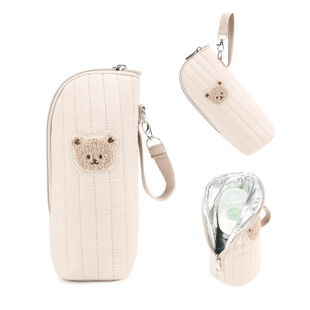 Portable Cartoon Baby Bottle Warmer Bag Insulated Aluminum Foil Stroller Hanging Bag for Infant Feeding On-the-Go showcase 11