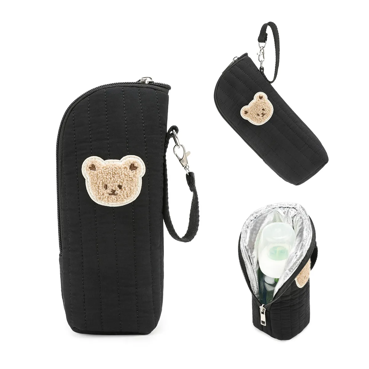 Portable Cartoon Baby Bottle Warmer Bag Insulated Aluminum Foil Stroller Hanging Bag for Infant Feeding On-the-Go showcase 6