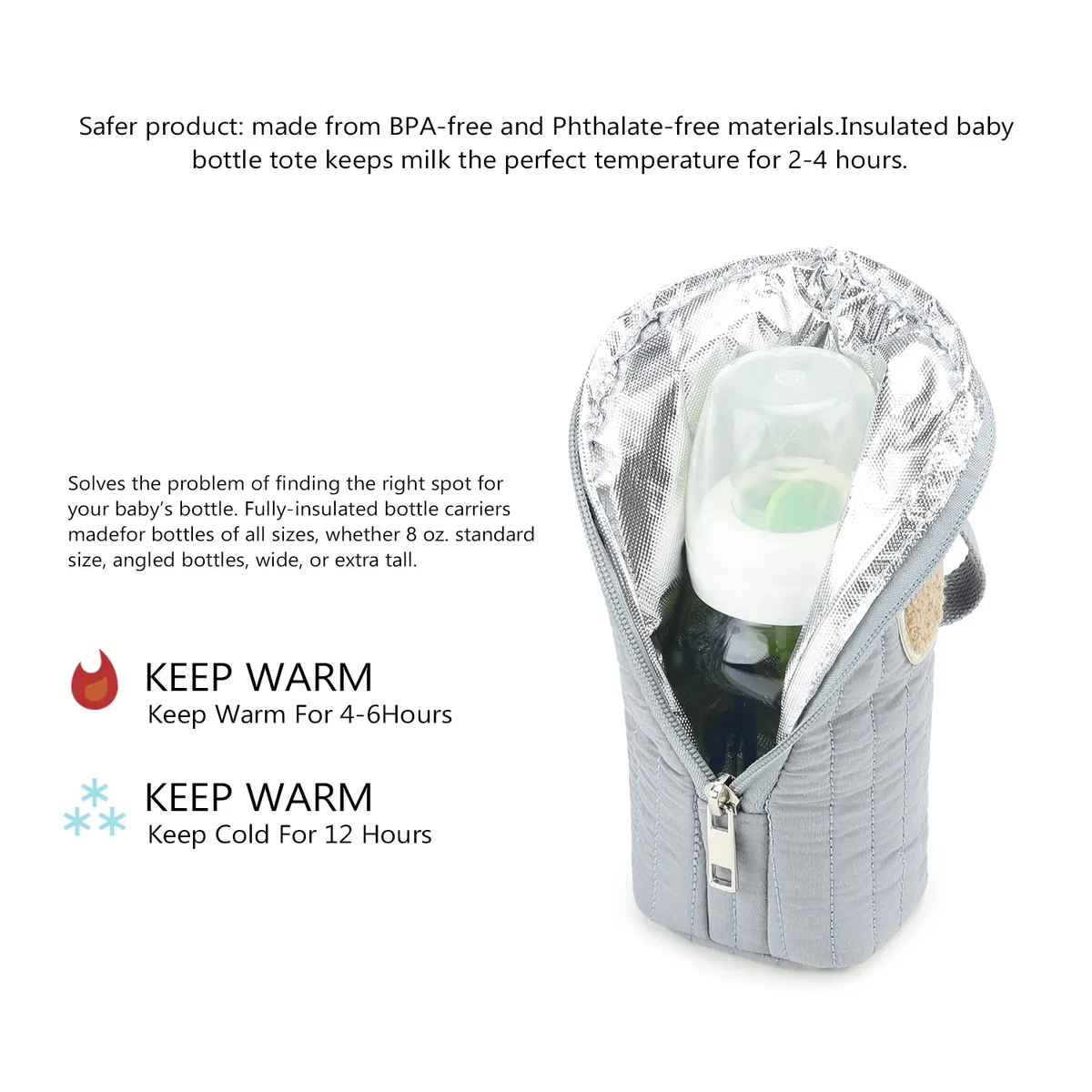 Portable Cartoon Baby Bottle Warmer Bag Insulated Aluminum Foil Stroller Hanging Bag for Infant Feeding On-the-Go showcase 19