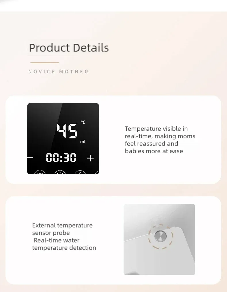 TINSOL Smart Baby Bottle Warmer & Sterilizer - Multifunctional Thermos for Quick Milk Heating & Breastmilk Warming, Essential Baby Product showcase 22