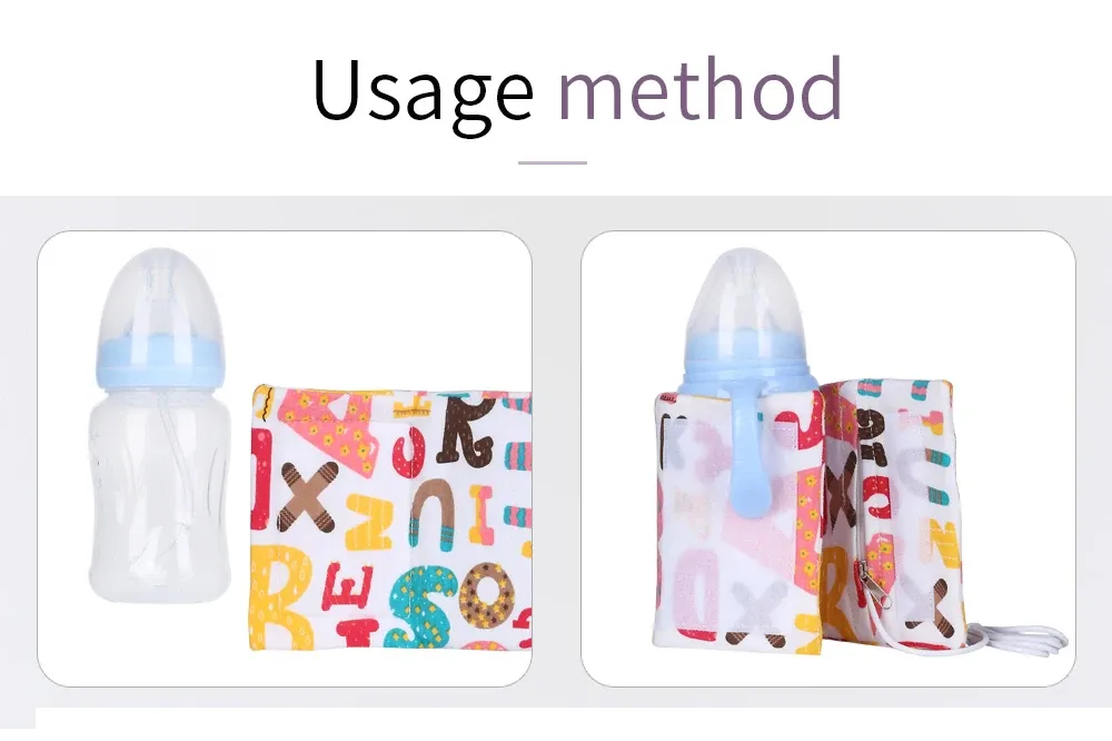Portable USB Milk Warmer Insulated Bag for Baby Bottles - Travel Cup Heater for Infant Feeding, Ages 7-12 Months, Durable Polyester showcase 6
