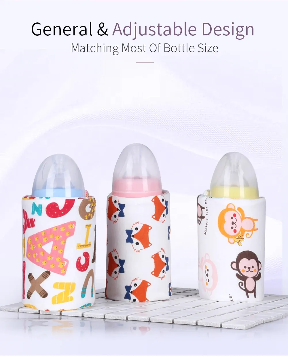 Portable USB Milk Warmer Insulated Bag for Baby Bottles - Travel Cup Heater for Infant Feeding, Ages 7-12 Months, Durable Polyester showcase 2