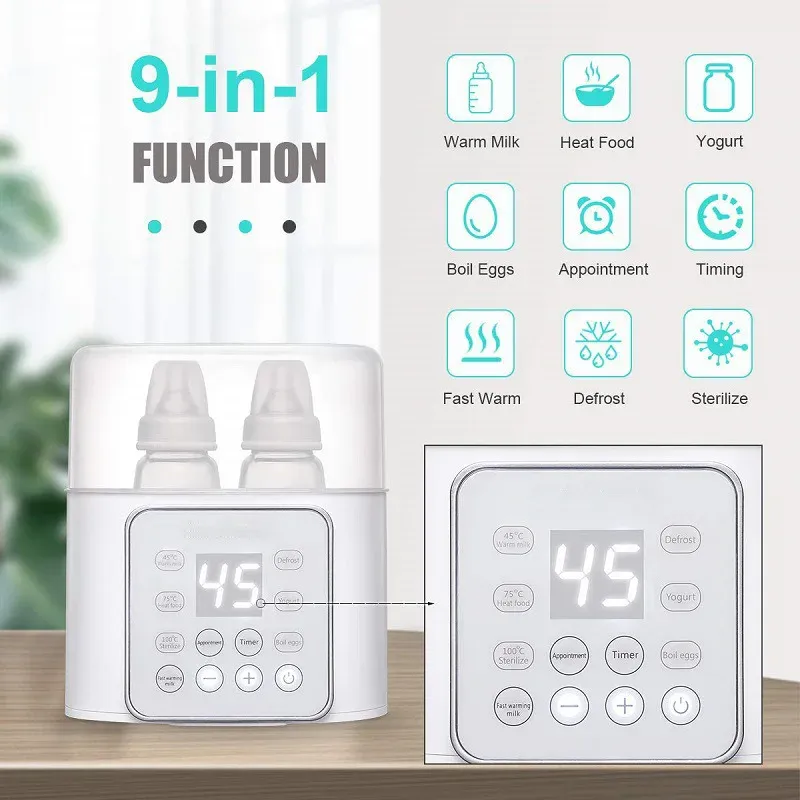 Multi-function Baby Bottle Warmer: Fast Food Heater, Milk Warmer & Sterilizer with Accurate Temperature Control for Infants thumbnail 3