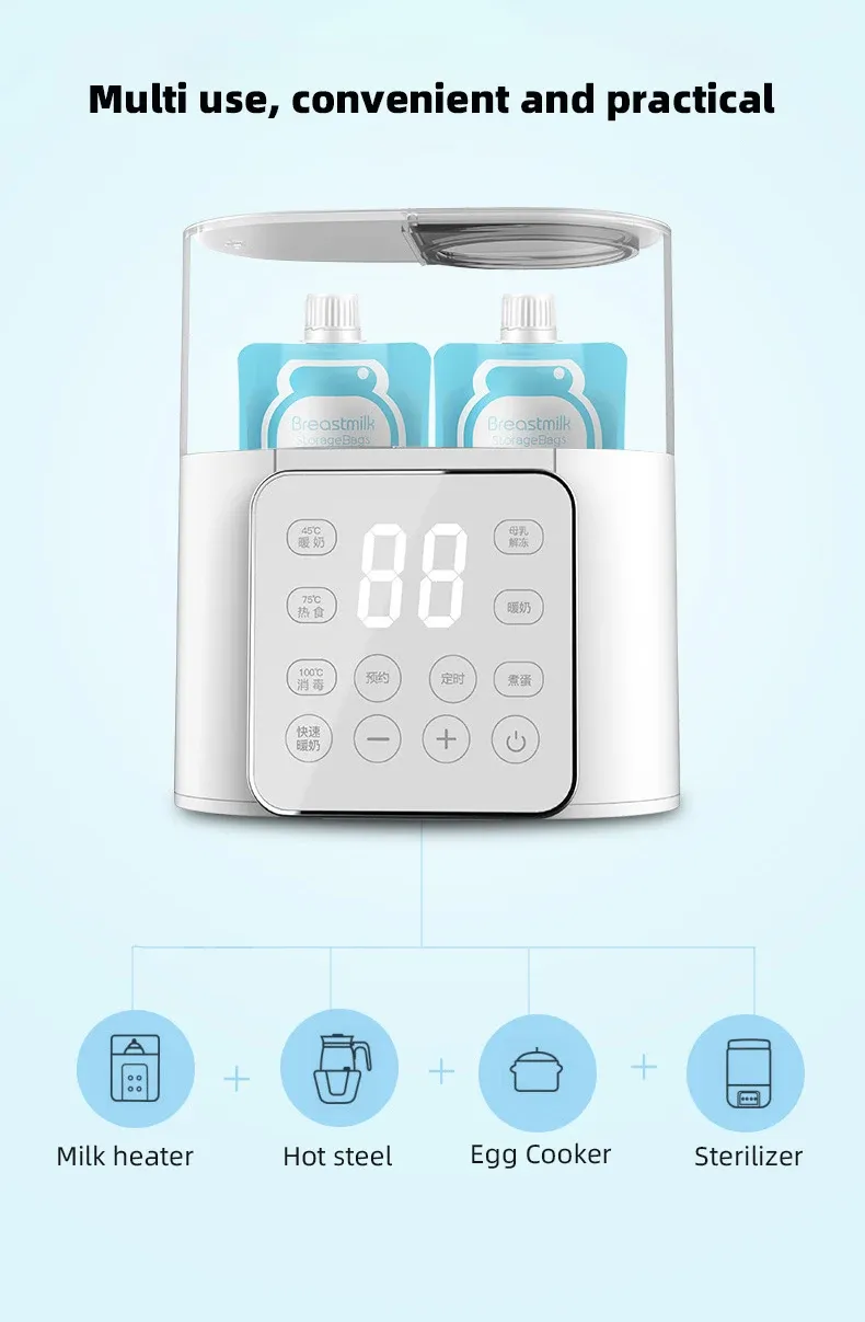Multi-function Baby Bottle Warmer: Fast Food Heater, Milk Warmer & Sterilizer with Accurate Temperature Control for Infants showcase 2
