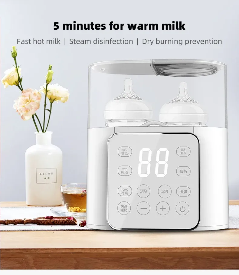 Multi-function Baby Bottle Warmer: Fast Food Heater, Milk Warmer & Sterilizer with Accurate Temperature Control for Infants showcase 1