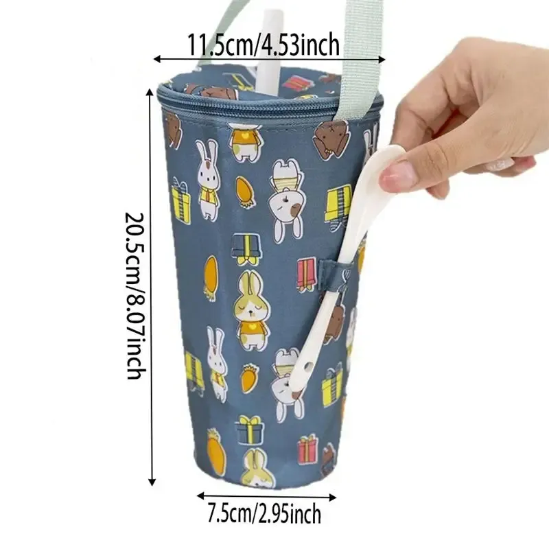 Cartoon Baby Milk Bottle Insulation Bag - Portable Waterproof Thermal Cooler Bag with Stroller Hook for On-the-Go Feeding showcase 2