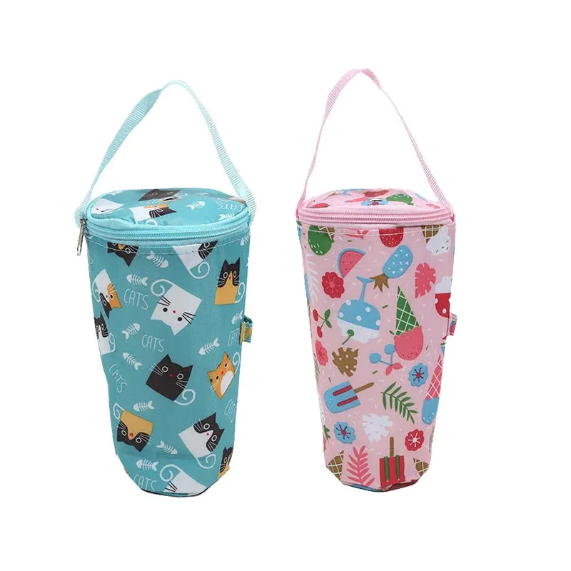 Cartoon Baby Milk Bottle Insulation Bag - Portable Waterproof Thermal Cooler Bag with Stroller Hook for On-the-Go Feeding thumbnail 6