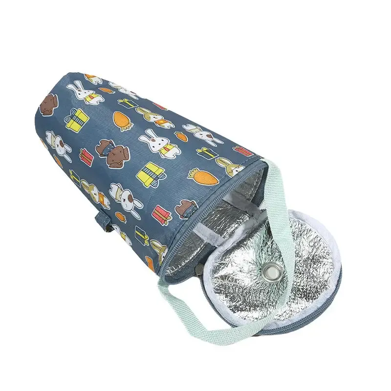 Cartoon Baby Milk Bottle Insulation Bag - Portable Waterproof Thermal Cooler Bag with Stroller Hook for On-the-Go Feeding thumbnail 5