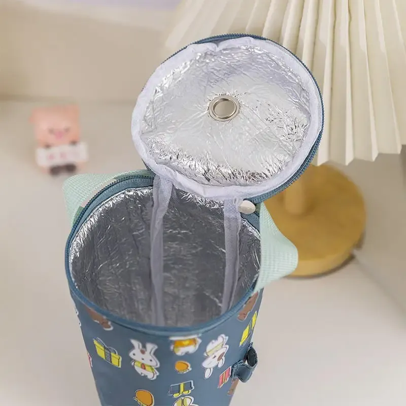 Cartoon Baby Milk Bottle Insulation Bag - Portable Waterproof Thermal Cooler Bag with Stroller Hook for On-the-Go Feeding showcase 16