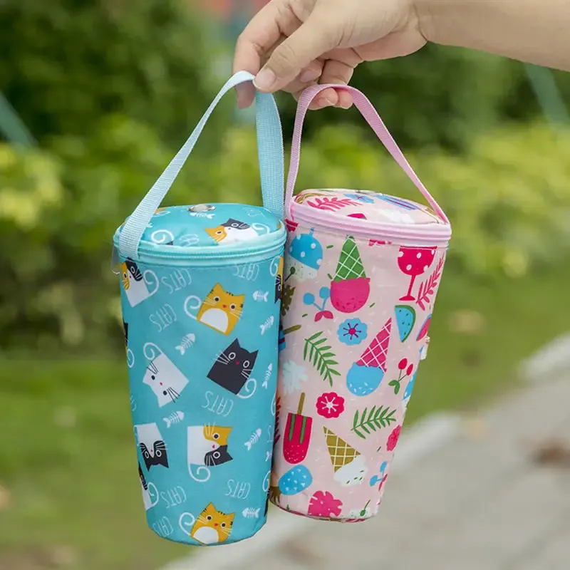 Cartoon Baby Milk Bottle Insulation Bag - Portable Waterproof Thermal Cooler Bag with Stroller Hook for On-the-Go Feeding showcase 6