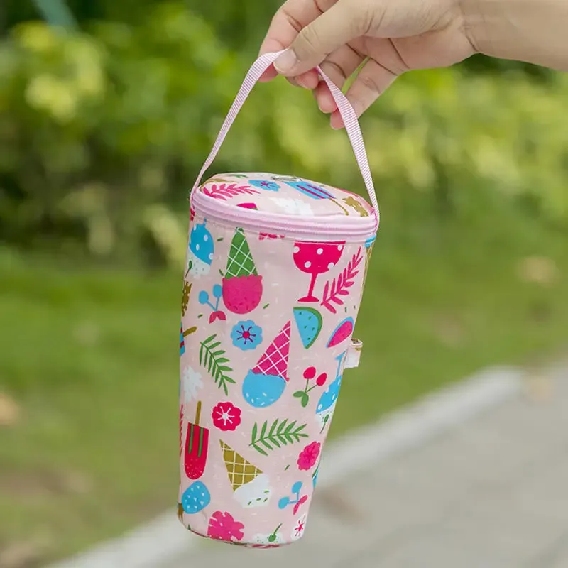 Cartoon Baby Milk Bottle Insulation Bag - Portable Waterproof Thermal Cooler Bag with Stroller Hook for On-the-Go Feeding showcase 11