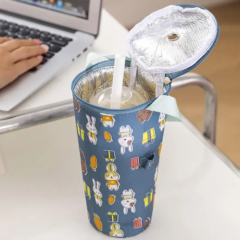 Cartoon Baby Milk Bottle Insulation Bag - Portable Waterproof Thermal Cooler Bag with Stroller Hook for On-the-Go Feeding showcase 9