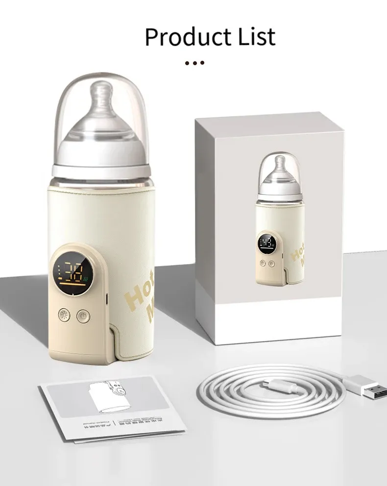 Smart USB Baby Bottle Warmer & Sterilizer Sleeve - Portable High-Capacity, Temperature Control for Newborns on the Go showcase 14