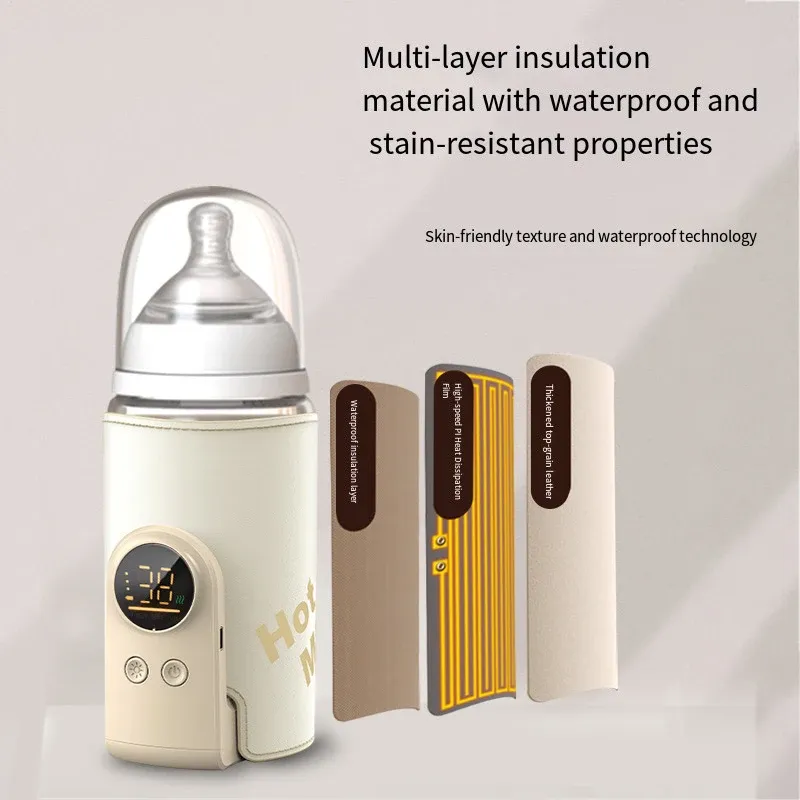 Smart USB Baby Bottle Warmer & Sterilizer Sleeve - Portable High-Capacity, Temperature Control for Newborns on the Go thumbnail 4