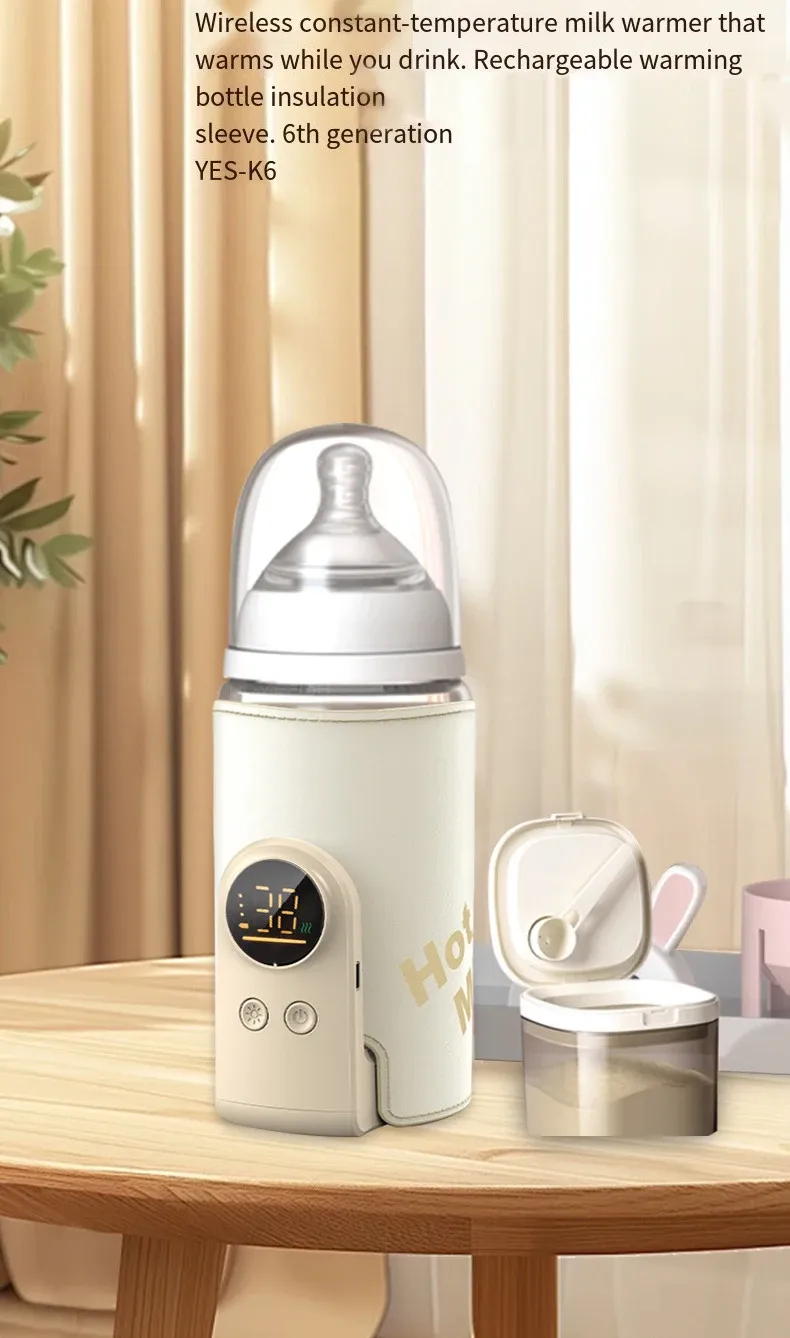 Smart USB Baby Bottle Warmer & Sterilizer Sleeve - Portable High-Capacity, Temperature Control for Newborns on the Go showcase 1