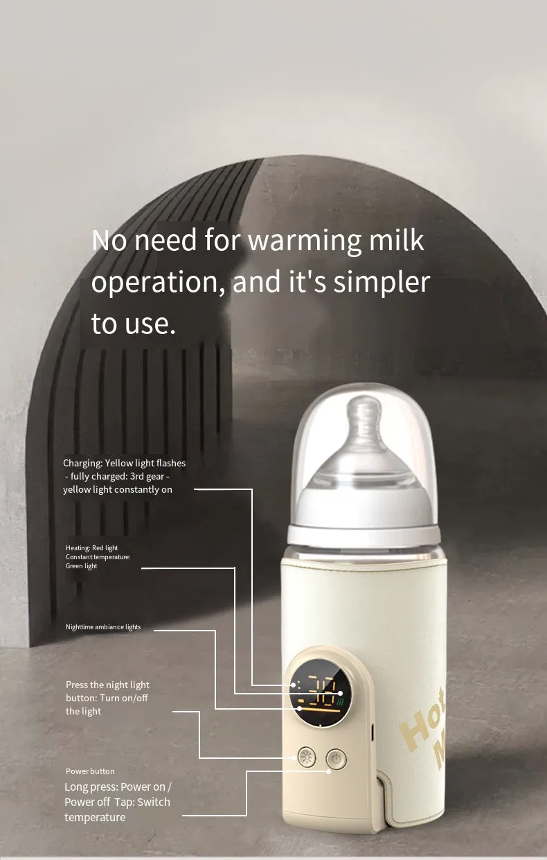 Smart USB Baby Bottle Warmer Sleeve with Temperature Control & Sterilization - Portable & High-Capacity for Newborns showcase 11