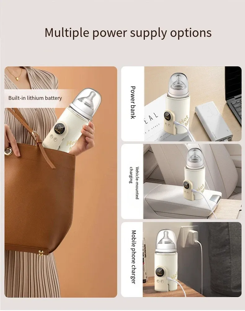 Smart USB Baby Bottle Warmer Sleeve with Temperature Control & Sterilization - Portable & High-Capacity for Newborns showcase 12