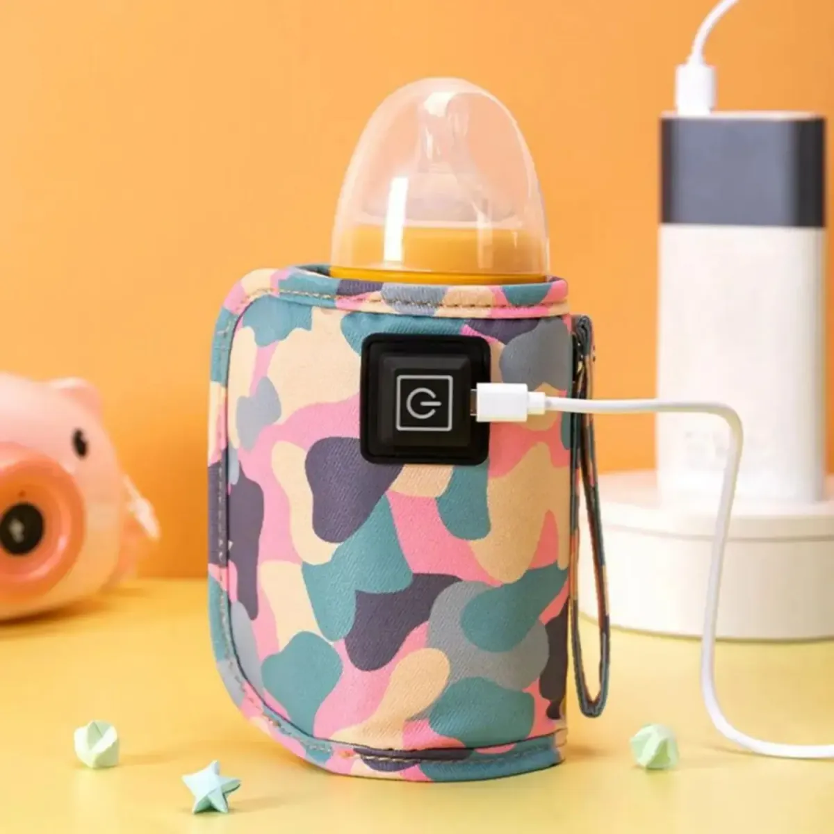 Portable USB Baby Bottle Warmer with 3-Speed Adjustment - Ideal for Car Travel and Outdoor Use for Babies and Children showcase 1