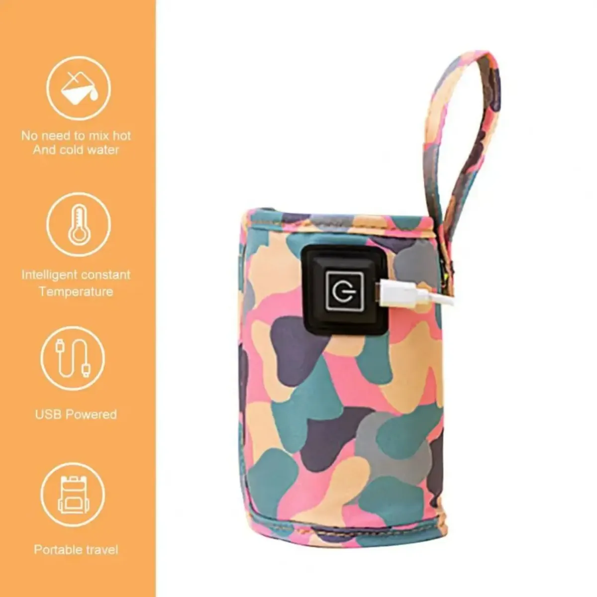 Portable USB Baby Bottle Warmer with 3-Speed Adjustment - Ideal for Car Travel and Outdoor Use for Babies and Children showcase 13