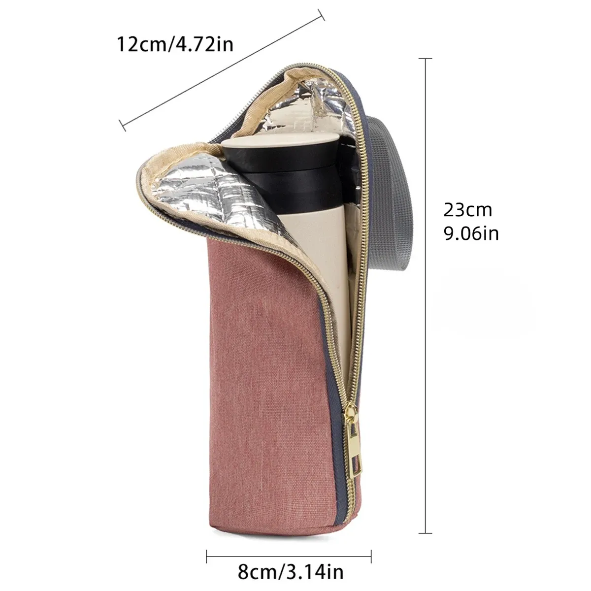 Portable Baby Bottle Warmer Insulation Bag - Thermal Stroller Hanging Pouch for Milk Feeding, Aluminum Mold Holder for On-the-Go Parents showcase 2