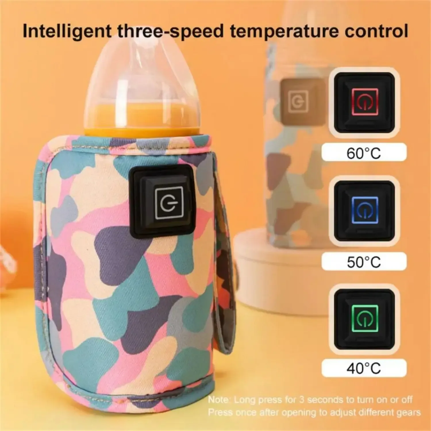 Portable USB Milk Bottle Warmer Heater Bag - Insulated Travel Warmer for Baby Nursing Bottles - Safe Outdoor Winter Kids Supplies thumbnail 1