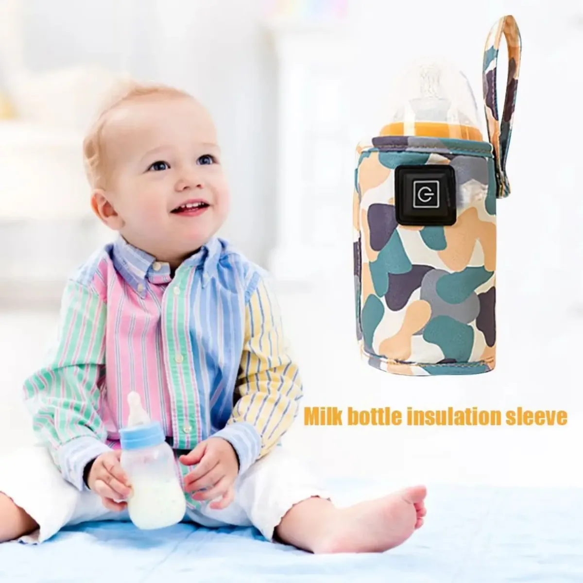 Portable USB Milk Bottle Warmer Heater Bag - Insulated Travel Warmer for Baby Nursing Bottles - Safe Outdoor Winter Kids Supplies showcase 3