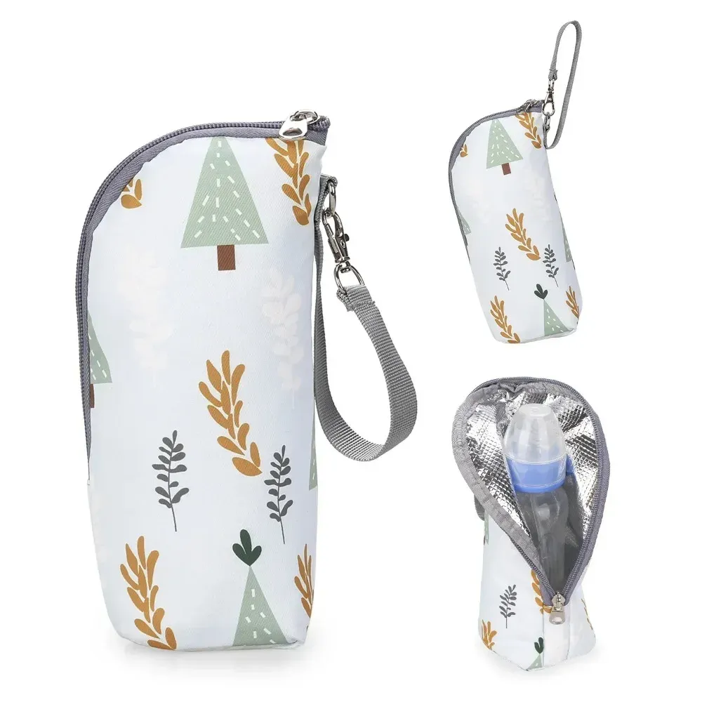 Portable Baby Bottle Warmer Bag Insulated Cooler Bag for Infant Feeding Bottles, Stroller Hanging Storage, Aluminum Foil Lined, Durable Oxford Cloth, Perfect for Outings thumbnail 6