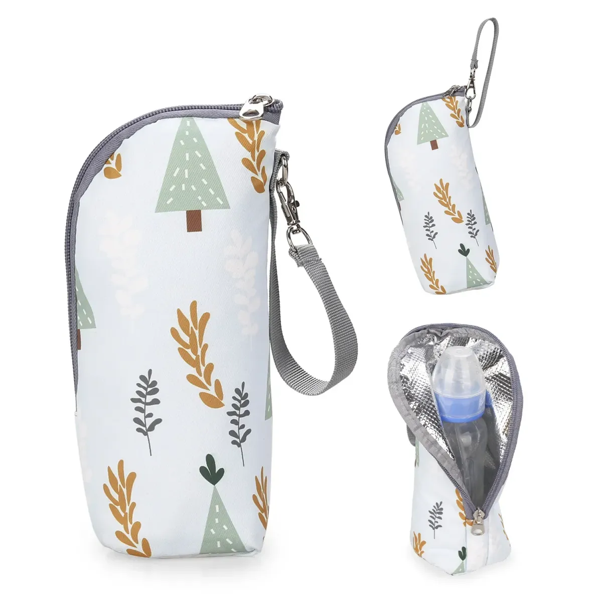 Portable Baby Bottle Warmer Bag Insulated Cooler Bag for Infant Feeding Bottles, Stroller Hanging Storage, Aluminum Foil Lined, Durable Oxford Cloth, Perfect for Outings showcase 6