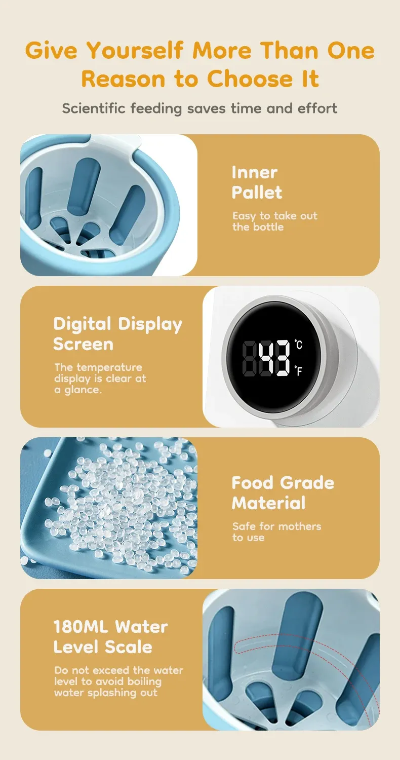 MAMIJOY Baby Bottle Warmer N22: Multi-Function Food Heater & Sterilizer with Accurate 36-100°C Temperature Control for Milk and Baby Food showcase 11