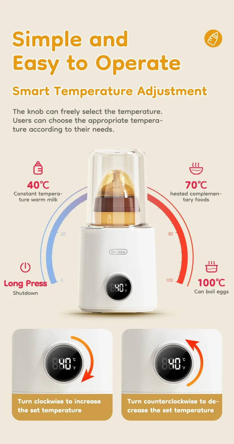 MAMIJOY Baby Bottle Warmer N22: Multi-Function Food Heater & Sterilizer with Accurate 36-100°C Temperature Control for Milk and Baby Food showcase 9