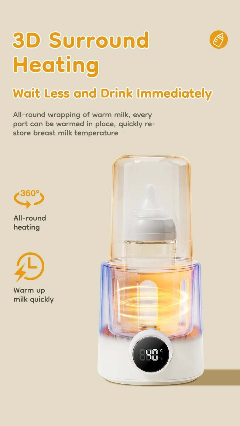 MAMIJOY Baby Bottle Warmer N22: Multi-Function Food Heater & Sterilizer with Accurate 36-100°C Temperature Control for Milk and Baby Food showcase 6