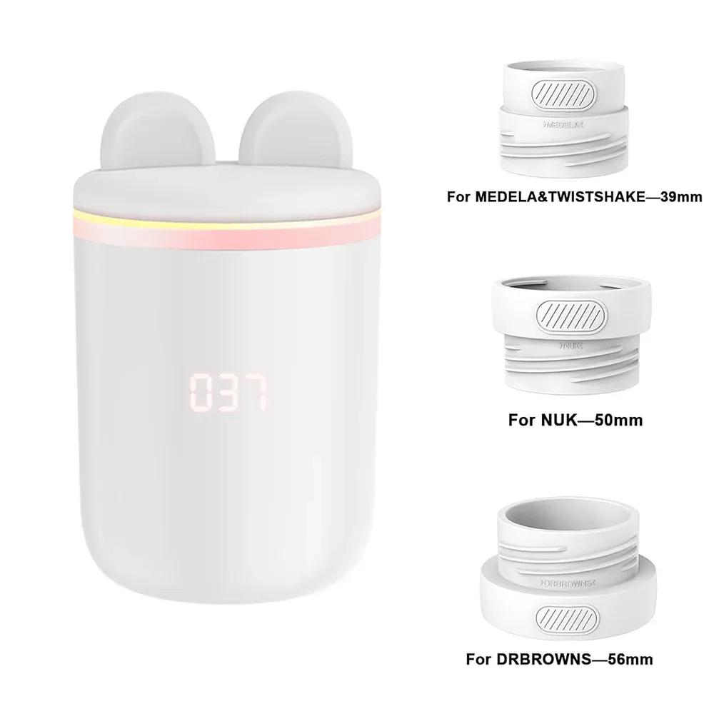 BornBL N1S Portable Baby Bottle Warmer: Fast Heating Travel Milk Warmer, 8800mAh Rechargeable On-the-Go Warmer with 3 Universal Adapters for Philips Avent, Dr Brown's, Medela, NUK, MAM Bottles thumbnail 1