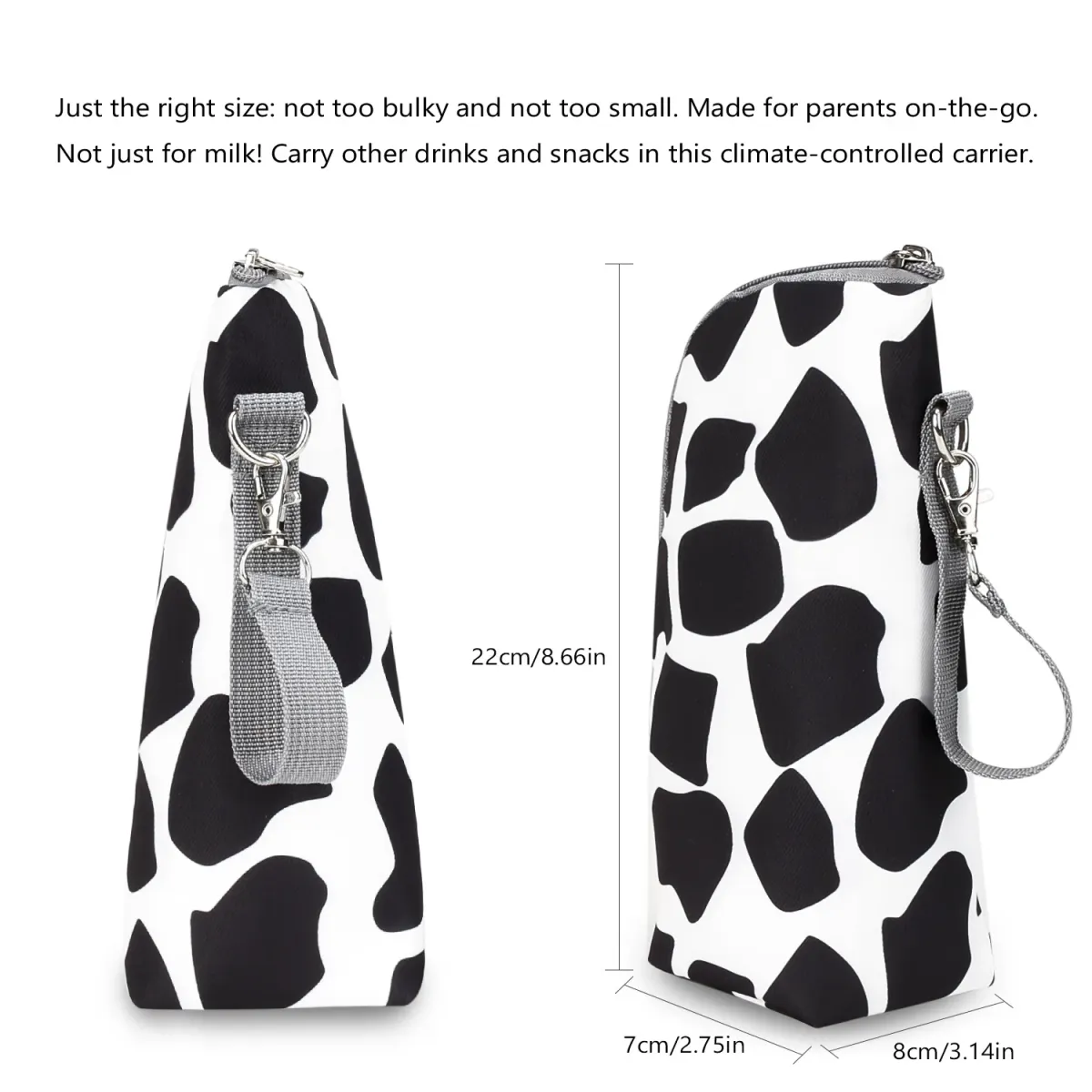 Portable Baby Bottle Bag Insulated Warmer for Stroller Outing - Aluminum Mold Lunch Bag for Drinks & Snacks, 22x8x7cm showcase 15